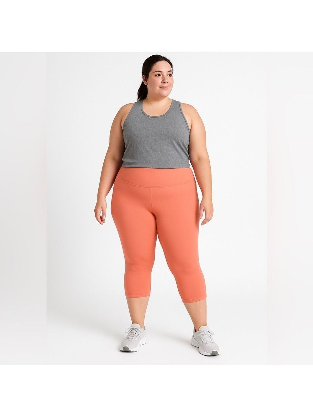 GIRLFRIEND COLLECTIVE Peach Sherbert Pastel 3/4 Leggings US Sz 5X